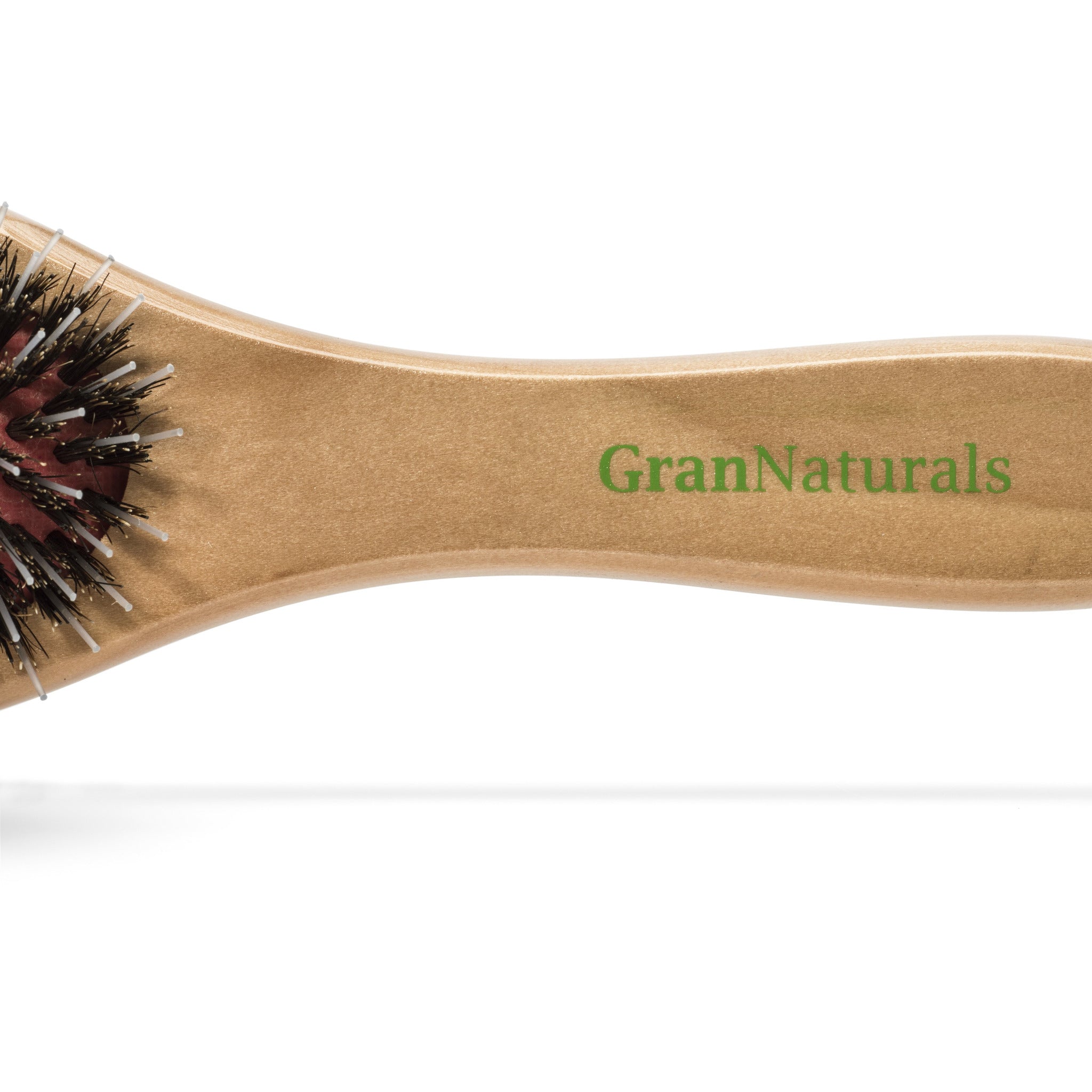 GranNaturals Extra Hard Wave Brush - Curved Boar & Extra Hard Nylon Br