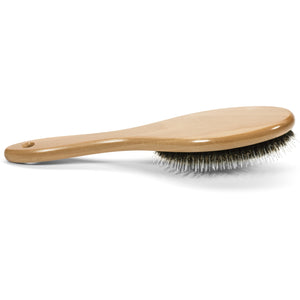 GranNaturals Boar + Nylon Bristle Oval Hair Brush with a Wooden Handle