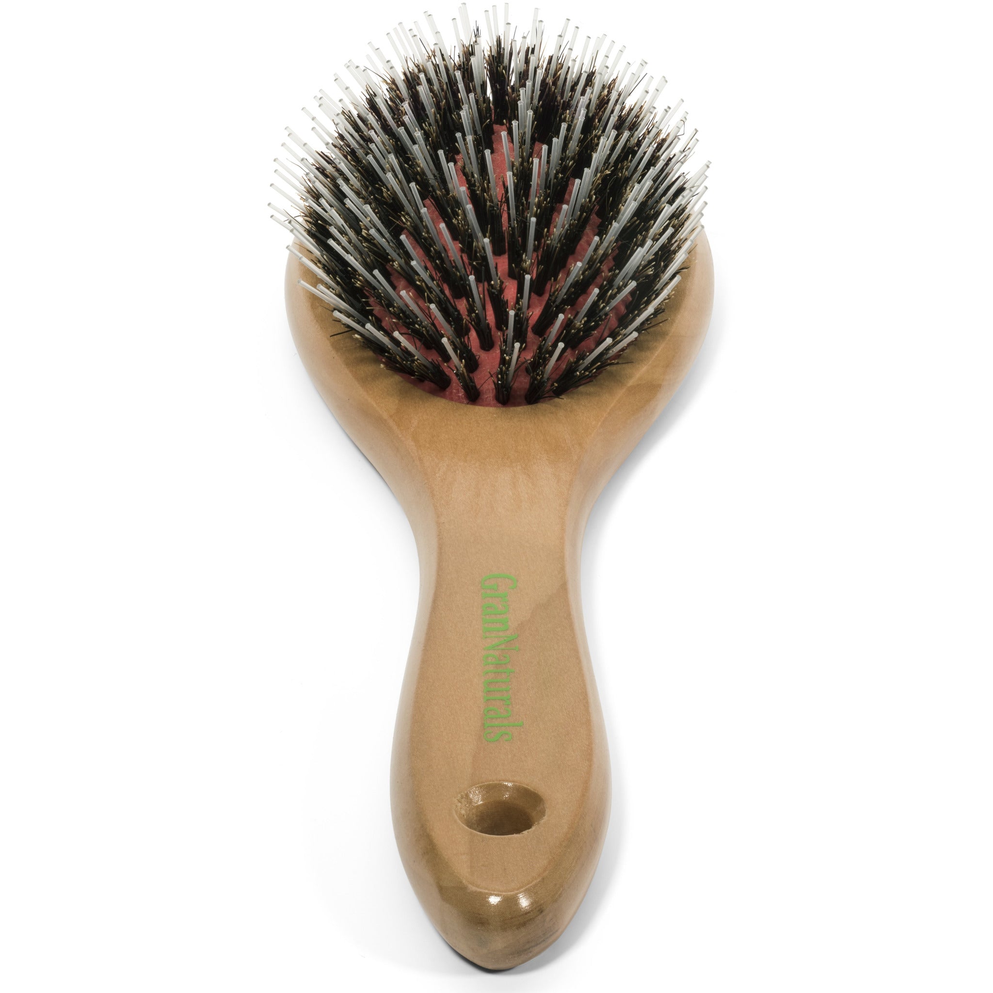 GranNaturals Extra Hard Wave Brush - Curved Boar & Extra Hard Nylon Br