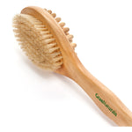 Dry Brushing Body Exfoliating Brush - Natural Bristle Anti Cellulite Massager Treatment Body Scrub Skin Exfoliator - Back, Foot, Legs, Body Scrubber - Used for Lymphatic Drainage, Ingrown Hair Bumps