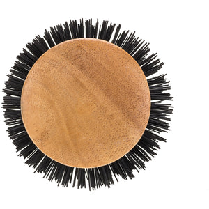Round Blow Dryer Brush - Ceramic Barrel - Large 2.3 Inch Round Brush for Blow Drying - Thermal & Ionic Roll Styling Hairbrush to Blow Dry - Natural Wooden with Nylon Bristles - Hair Brush For Women