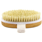 Hand Size Dry Brushing Body Brush - Face, Foot, Leg Exfoliator - Skin Tightening Cellulite Massager for Butt & Thighs - Natural Bristle Scrubber for Exfoliating Dead Skin & Lymphatic Drainage